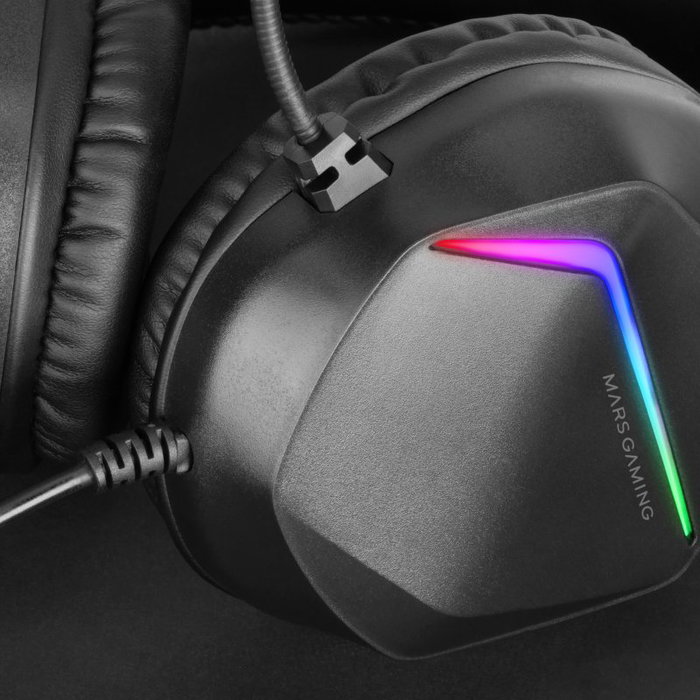 Mars Gaming MH122 Auriculares Gaming FRGB Negros